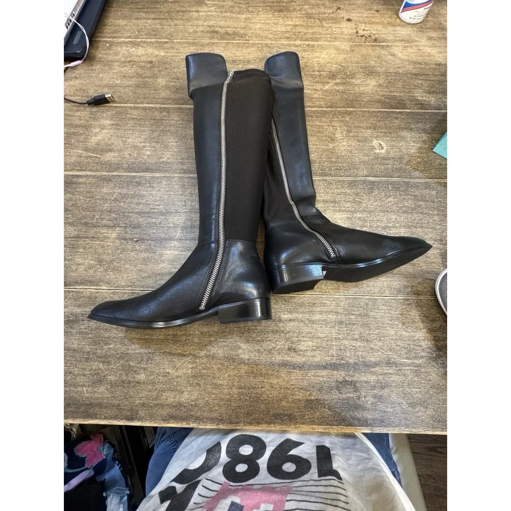Michael Michael Kors Bromley Over The Knee Riding Boots Women's Black Size 5.5